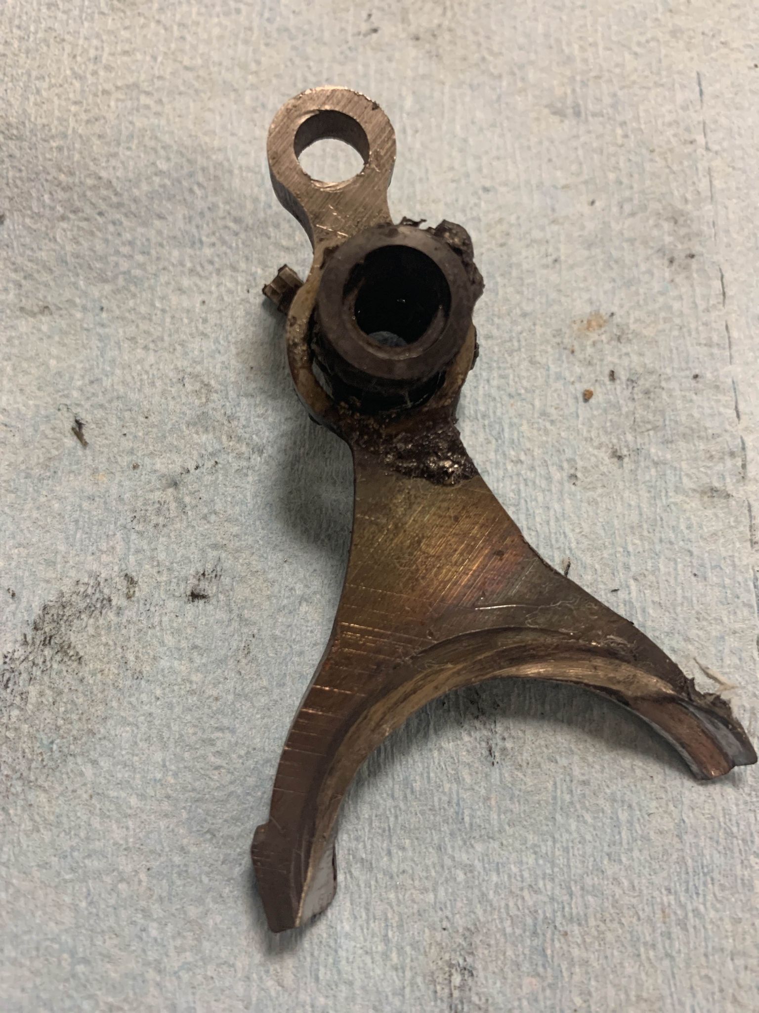 Cooked dog gears and fork after Arizona endurance