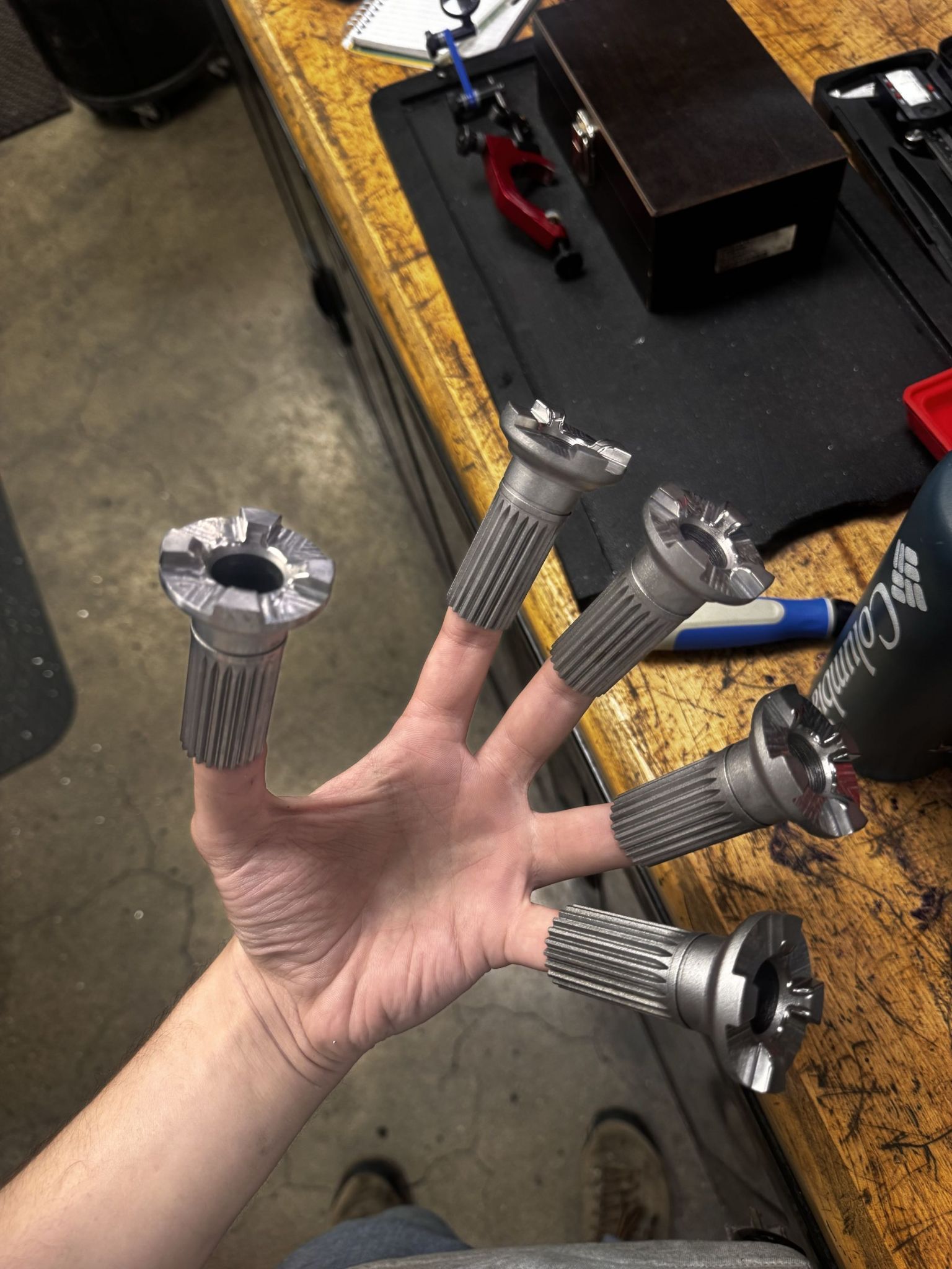 Dog gears fresh off the mill