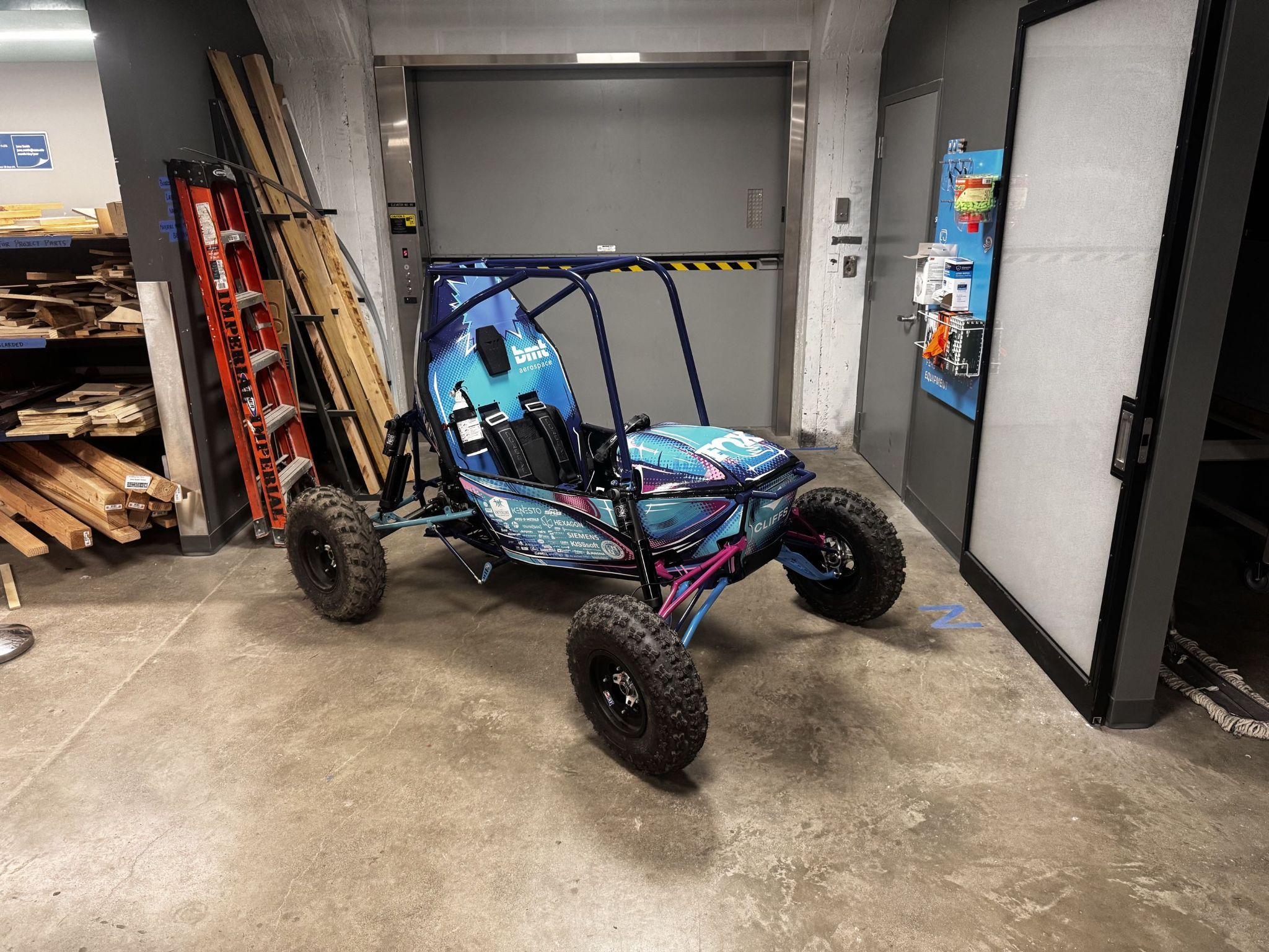 3 am photo from when we finally got the comp panels fit up for car reveal.